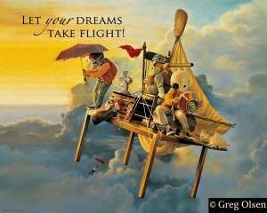 One of my favorite artists, Greg Olsen, and his perfect illustration of imagination.